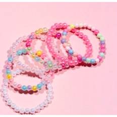 Barn Armband Shein 6pcs/Set Random Color Beaded Bracelets For Kids