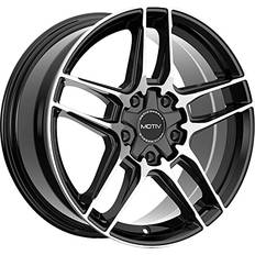 18" - Black Car Rims Motiv 434MB 18x7.5 5x4.5"/5x120 +40mm Black/Machined Wheel Rim 18" Inch