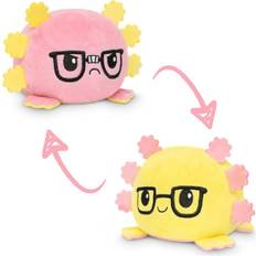 Turtles Soft Toys Teeturtle The Original Reversible Axolotl Plushie Yellow Pink Glasses Cute Sensory Fidget Stuffed Animals That Show Your Mood