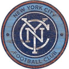 Sports Fan Products Fan Creations MLS New York City FC Distressed Logo Cutout Sign