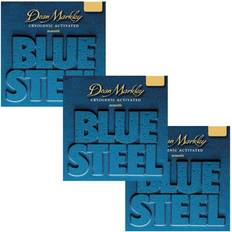 Musical Accessories Dean Markley Guitar Strings 3-Packs Acoustic Steel Cryogenic M. Blue