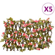 Hekken Homie Kunstplant Klimop Latwerk Set of 5 180 x 30 cm Donkerroze