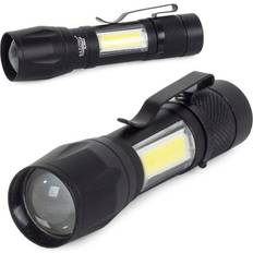 Retkivalot Military-alumiininen taskulamppu CREE XP-E LEDill ja zoomilla Black