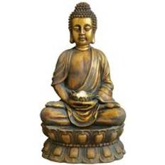 Primrose Buddha Water Feature Sculpture Crystal Ball Cascade Gold