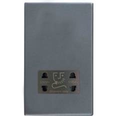 Hartland G2 115/230V Screwless Dual Voltage Shaver Socket Anthracite Grey/Grey Inserts 7G2ASHSQG