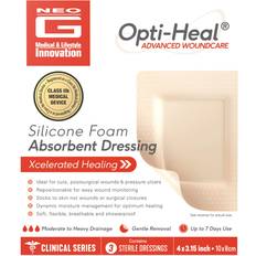 Neo G Opti-Heal Silicone Foam Wound Dressing 10x8cm 3 Pack