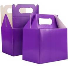 Shatchi 20Pcs Purple Colour Cardboard Lunch,Carry Meal,Food,Cake Party Box Childrens Loot Bags Blue One Size