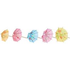 Table Decorations Unique Party Paper Umbrella Picks Pack Of 10 Multicoloured One Size