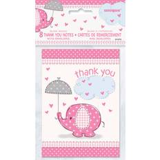 Unique Pink Elephant Baby Shower Thank You Notes, 8ct Michaels Multicolor One Size