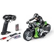 Carson 500404280 RC Devil Bike 100% RTR grön Fjärrstyrd motorcykel, 50 minuters körtid, RC-cykel, present till