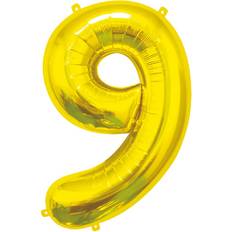 Festartikler Godan GoDan Balon Foliowy B&amp C Cyfra 9 Złota 85cm
