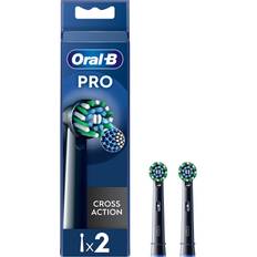 Oral-B Black Toothbrush Heads Oral-B Cross Action Black X-Filaments Replacement Head 2 Pack