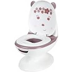 Minitoilette, töpfchen baby, 1–3 Jahre, 0–20 kg, lebensechtes Design mit Spritzschutz, echtes Spülgeräusch, abnehmbare Schüssel, leicht zu reinigen, Gummifuß Bär Lavendel