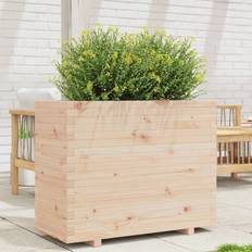 Macetas, Plantas y Cultivo vidaXL Jardinera Madera Maciza De Pino 90 x 40 x 72.5 cm