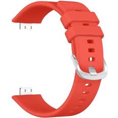 Uhrenarmbänder FIXED Silicone Strap for Huawei Watch FIT Red