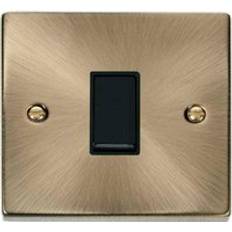 SE Home Antique Brass 10A 1 Gang 2 Way Light Switch Gold