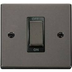 Black Wall Switches SE Home Black Nickel 1 Gang Ingot 45A Switch