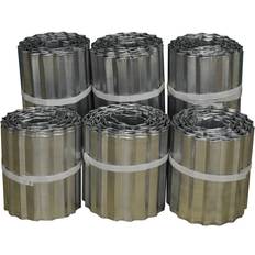 Selections Set of 6 Galvanised Steel Lawn Edging Rolls 5m