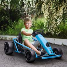 Electric go kart Homcom Drifting Electric Go Kart with Slow Start Music Blue