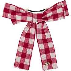 Fermagli per capelli Lele Sadoughi Gingham Antoinette Bow Barrette Red.