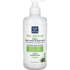 Kiss My Face De-Stress 2-in-1 Body Wash & Bath Soak Lemongrass + Juniper Berry