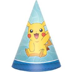 Sombreros de fiesta Amscan Pokémon Birthday Party Hats, 8 count