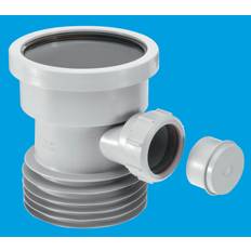 Plumbing Mcalpine DC1-GR-BO Grey 4"/110mm Drain Connector with Boss