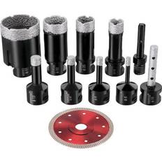 VEVOR Diamond Drill Bits 6/8/10/13/19/25/32/51 mm Diamond Hole Saw Brazed Tile Hole Saw Kit 0.59in Segment Diamond Drill Bit Finger Bit SDS Tile Hole