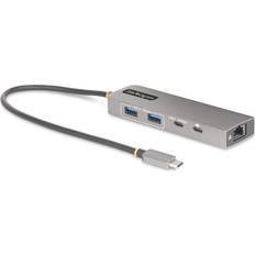 StarTech 3-Port USB-C Hub, 2.5 Gbps Ethernet, PD