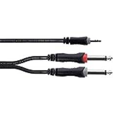 Kablar Cordial Y-kabelband stereo minijack 2 monojackar 3m