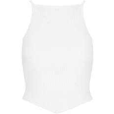 Tank Tops sale Courreges White Pointy Tank Top 0001 Heritage White