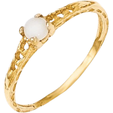 Opal - Solitaire Rings Finest Gold Baby Ring - Gold/Opal