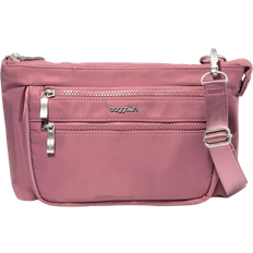 Baggallini Pocket Belt Bag Waist Pack And Crossbody - Mauve Twill