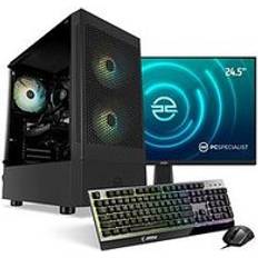 PC Specialist Desktop Computers PC Specialist Fusion 120 Gaming Desktop, 24-Inch Fhd