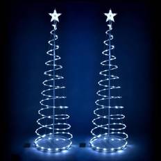 Yescom 6Ft 182 Spiral Christmas Tree Light Star Topper Cool Christmas Lighting