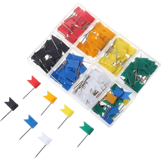 Flag Shaped Thumb Pins 160-pack