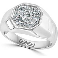 Effy Rings Effy Men's 1/2 ct. t.w. White Sapphire Ring in Sterling Silver