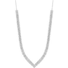 Effy Sterling Silver Diamond Collar Necklace 0.21ct