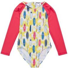 Swimwear Snapper Rock Kids The Board LS Surf Suit, Yellow