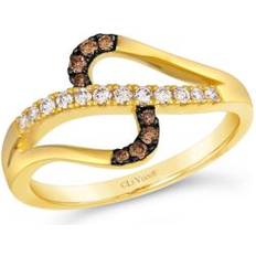 Brown - White Gold Rings Le Vian Nude Diamond & Chocolate Diamond Abstract Openwork Ring 1/4 ct. t.w. 14k Gold Honey Gold Ring