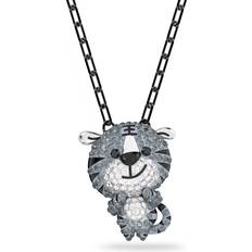 Swarovski Charms & Pendants Swarovski Zodiac Tiger pendant, Tiger, Grey, Ruthenium plated