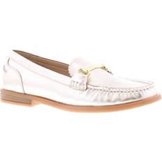 Zilver Loafers Leather Collection Slip On Flat Shoes - Silver