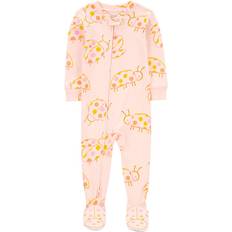 Nightwear Carter's Toddler Girls 1-Piece Ladybug 100% Snug Fit Cotton Footie Pajamas 4T Peach