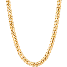 Necklaces Italian Gold Men's Solid Chain Necklace - Gold