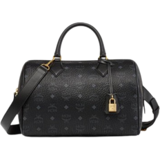 MCM Tasker MCM Ella Boston Bag In Visetos Medium - Black