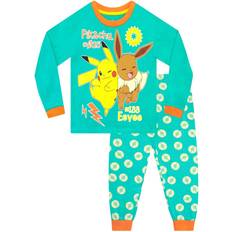 Pokémon Nattplagg Pokémon Pikachu and Eevee Pyjamas Green 5-6 Years