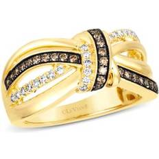 Brown - Gold Rings Le Vian 3/8 ct. t.w. Diamond Faux Stack Ring 14K Yellow Gold