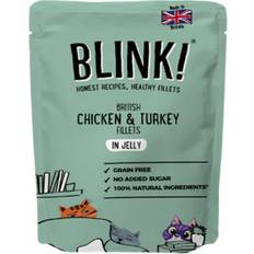 Blink Roasted Chicken & Juicy Turkey Cat Food Pouch 85G X