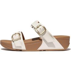 Fitflop Slippers & Sandals Fitflop Women's Lulu Adjustable Leather Slides Wedge Sandal, Urban White