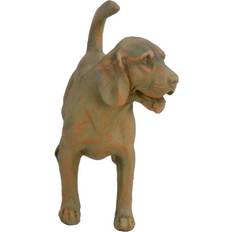 Dakota Fields Odessa DOG Standing 34cm Blue Iron Effect yellow